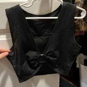XS black crop top